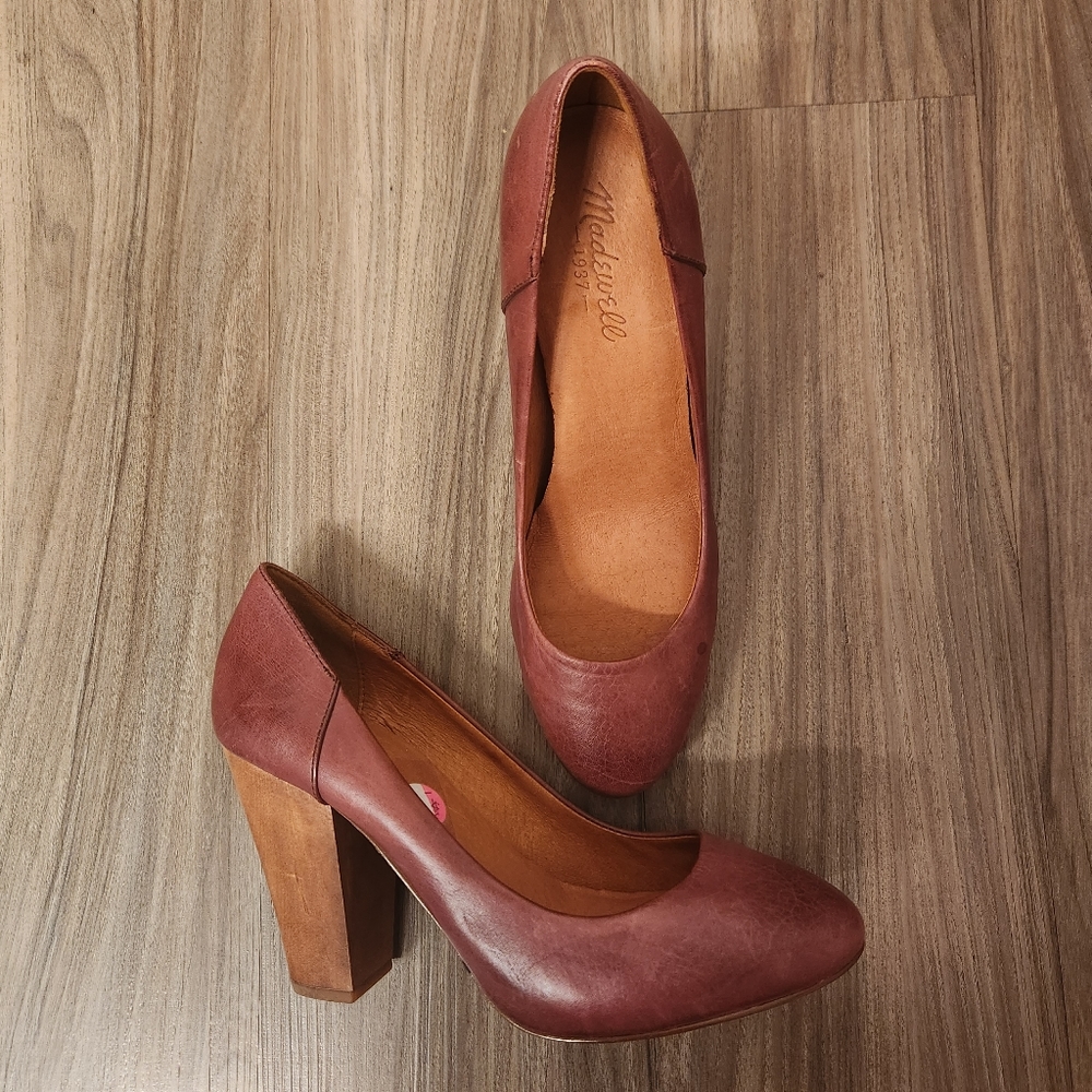 Madewell Frankie plum colored pumps size 8